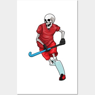 Skeleton Hockey Hockey bat Posters and Art